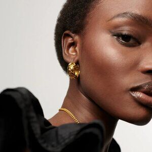 Missoma Lucy Williams Chunky Waffle Hoop Earrings